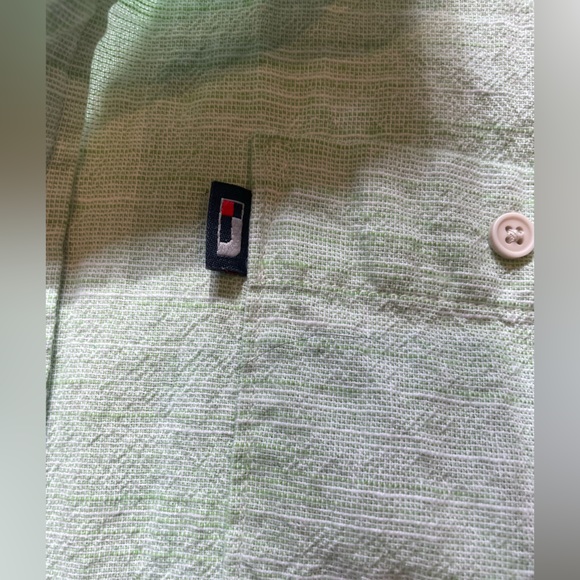 IJeans Men’s Green Cotton Short Sleeve Button Down Shirt Size XL - Picture 3 of 10